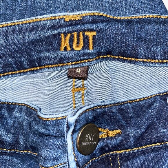 KUT from the Kloth Boyfriend Jeans Size 4 Medium Wash Stretch Straight Denim - Picture 5 of 7